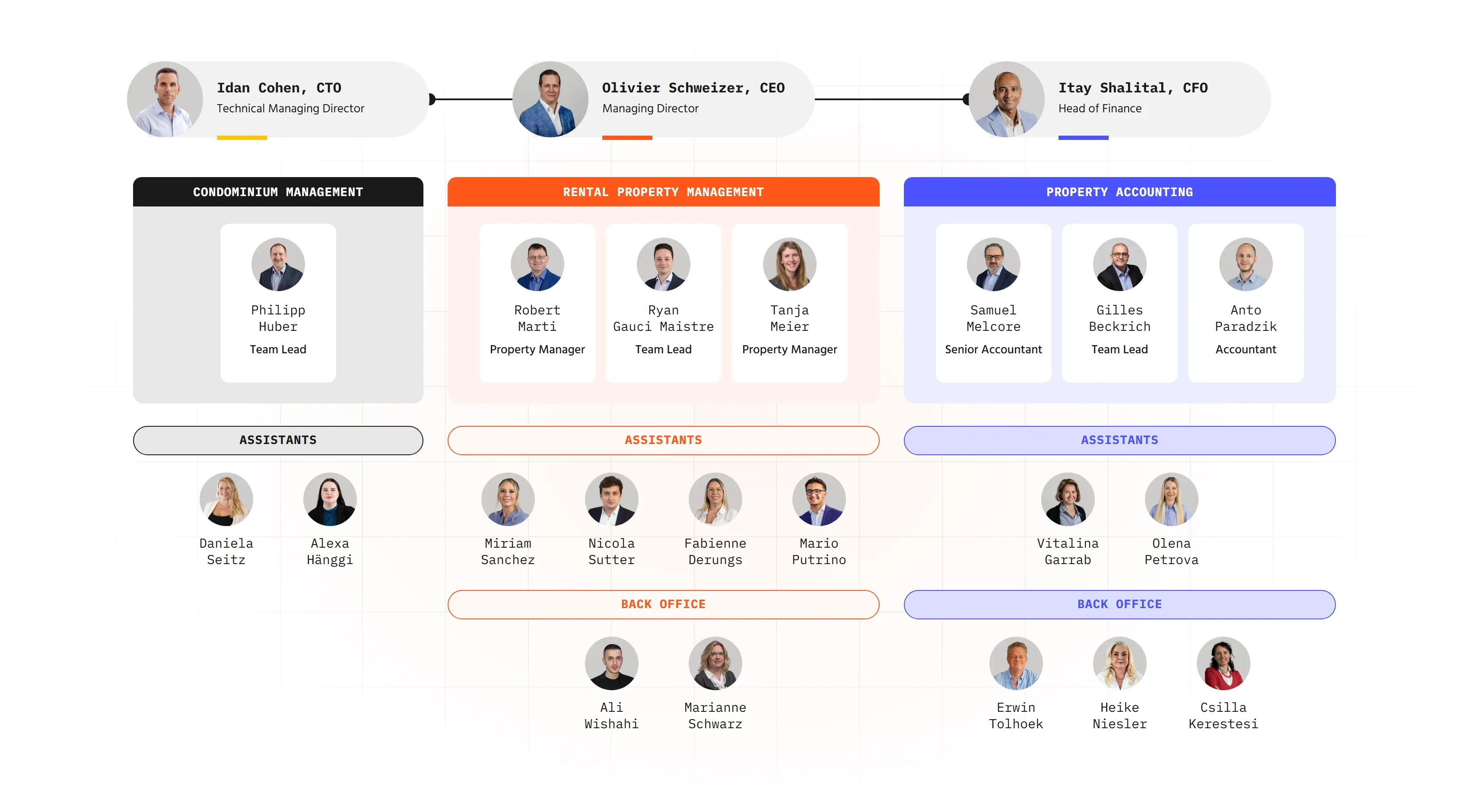 Dinvest organisation chart, October 2026
